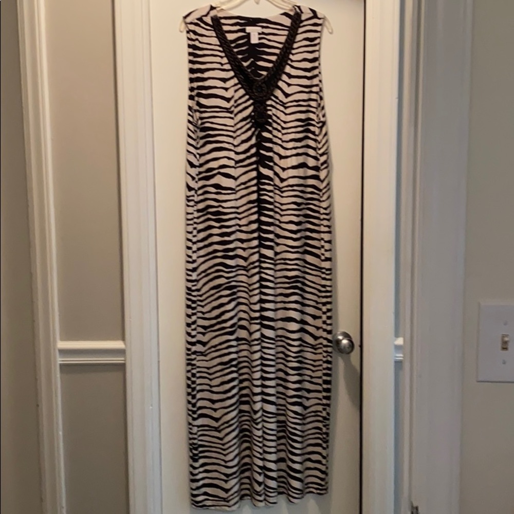 Chico’s Zebra print maxi dress